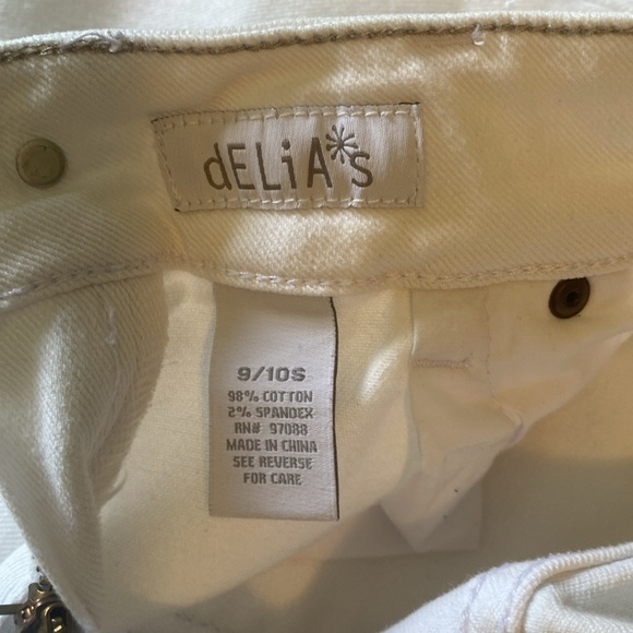 DELiA*s White Jeans  Size 9/10S. Morgan cut. Heavy denim with stretch - Picture 9 of 9